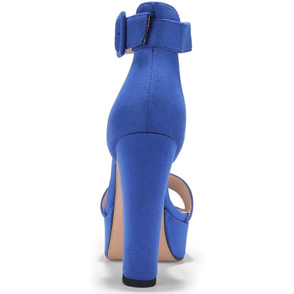 💙Royal Blue Suede Platform Heels💙 - Picture 2 of 3